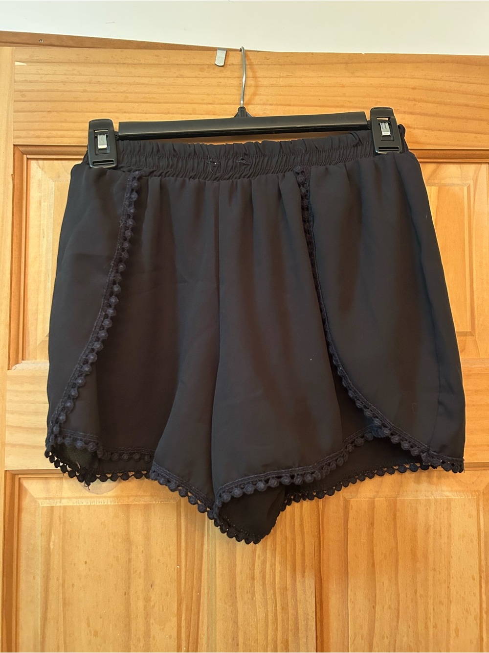 Ing Black Pom-Trim Athletic Shorts